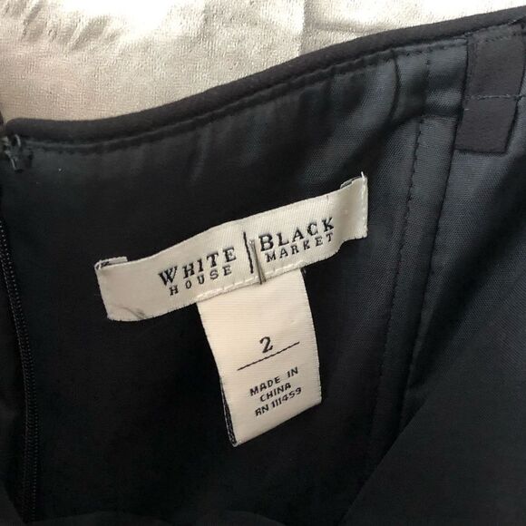 White House Black Market || Strapless Sequin Lace Mini Formal Evening Dress SZ 2 - Picture 6 of 10